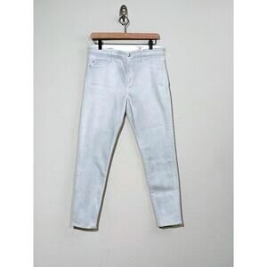 AG Jeans Women’s Farrah Skinny Ankle Size 31 Luminous Grey Shimmer High Rise